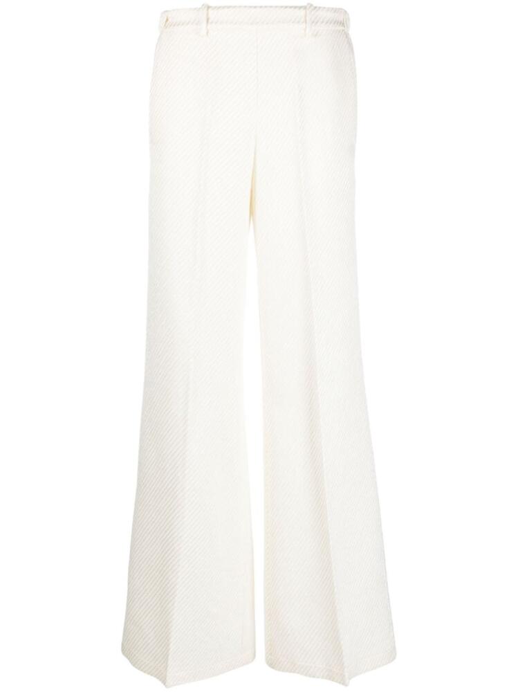 Forte Forte fine-ribbed wide-leg trousers - Neutrals Cover