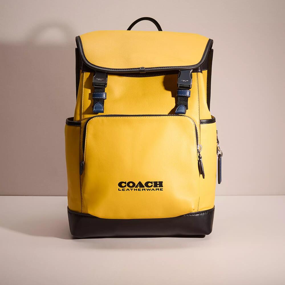 Coach Restored League Flap Backpack In Colorblock Cover