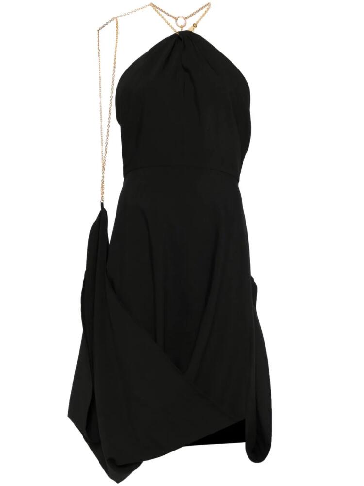 Rokh chain-strap draped dress - Black Cover