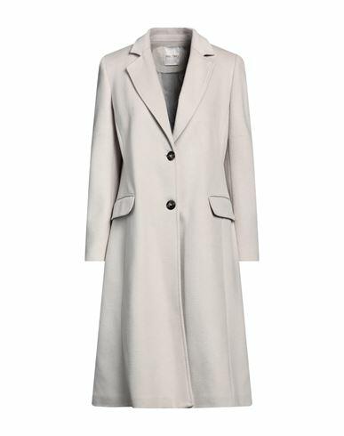 Take-two Woman Coat Light grey Polyester, Viscose Cover