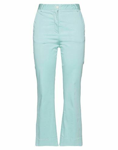 (+) People Woman Pants Light green Cotton, Elastane Cover