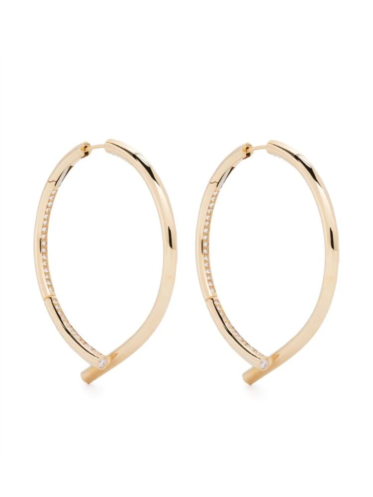 Tabayer 18kt yellow gold Oera diamond hoop earrings Cover