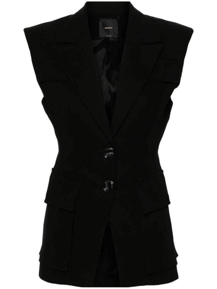 PINKO sleeveless single-breasted blazer - Black Cover