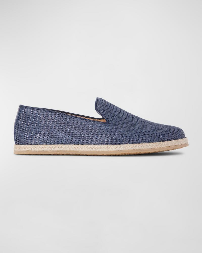 Paul Stuart Men's Lido Woven Raffia Espadrille Loafers Cover