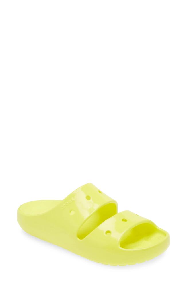 CROCS Classic Neon Slide Sandal in Acidity Cover