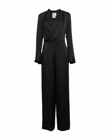 Semicouture Woman Jumpsuit Black Acetate, Viscose Cover