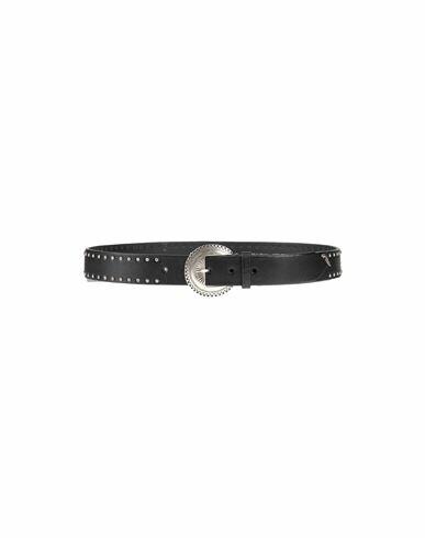 Golden Goose Woman Belt Black Soft Leather Cover