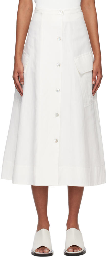 Vince Off-White Utility Midi Skirt Cover