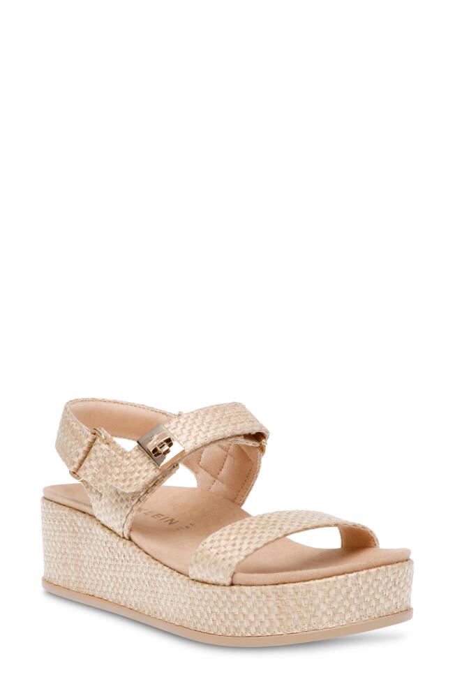 Anne Klein Verse Slingback Platform Sandal in Natural Raffia Cover