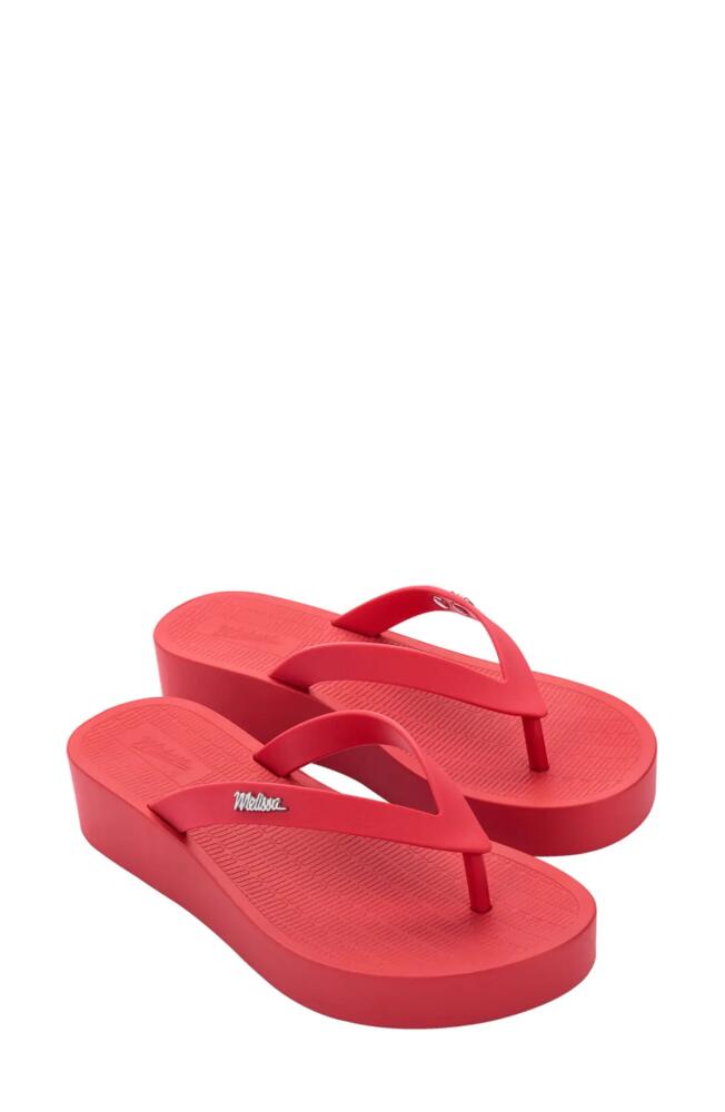 Melissa Sun Venice Water Resistant Platform Flip Flop in Red Cover