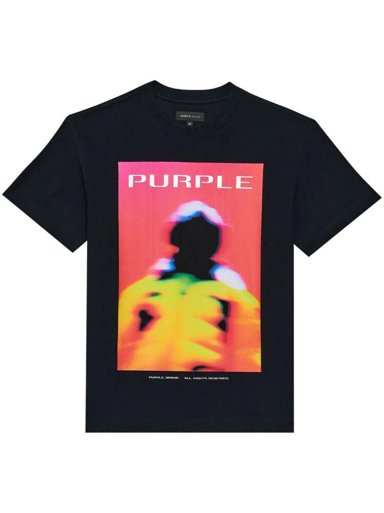 Purple Brand photograph-print cotton T-shirt - Black Cover