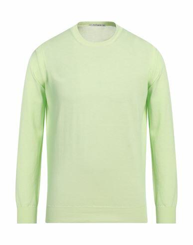 Kangra Man Sweater Acid green Cotton Cover