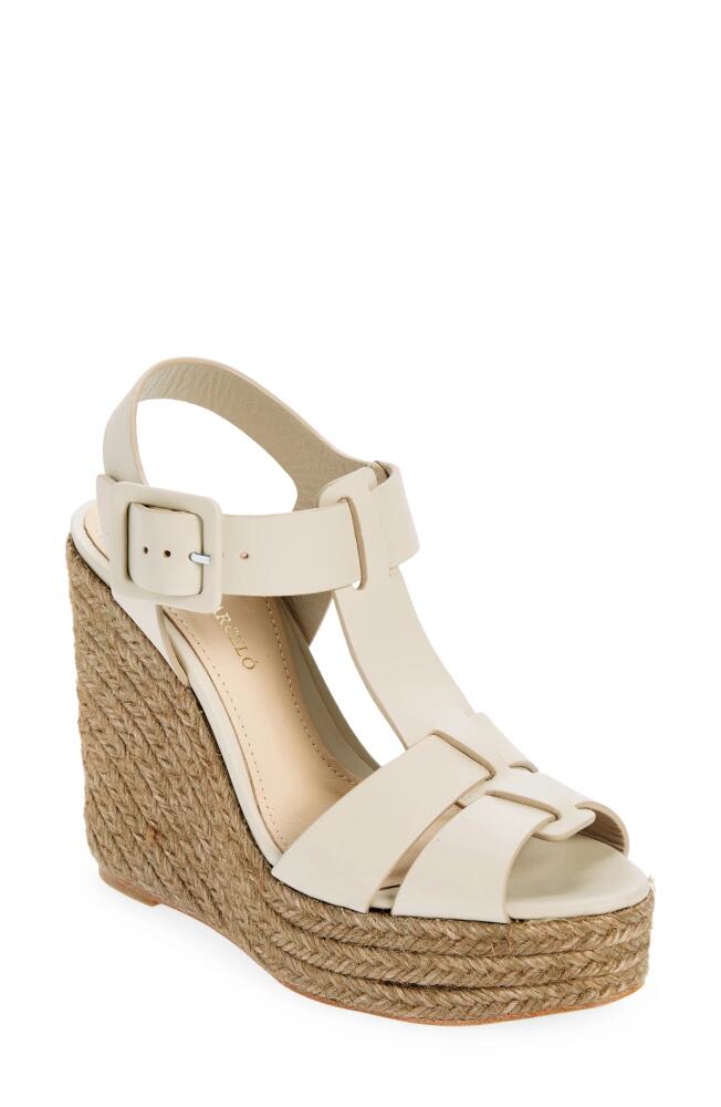 Paloma Barcelo Alison Slingback Espdarille Platform Wedge Sandal in Linen Cover