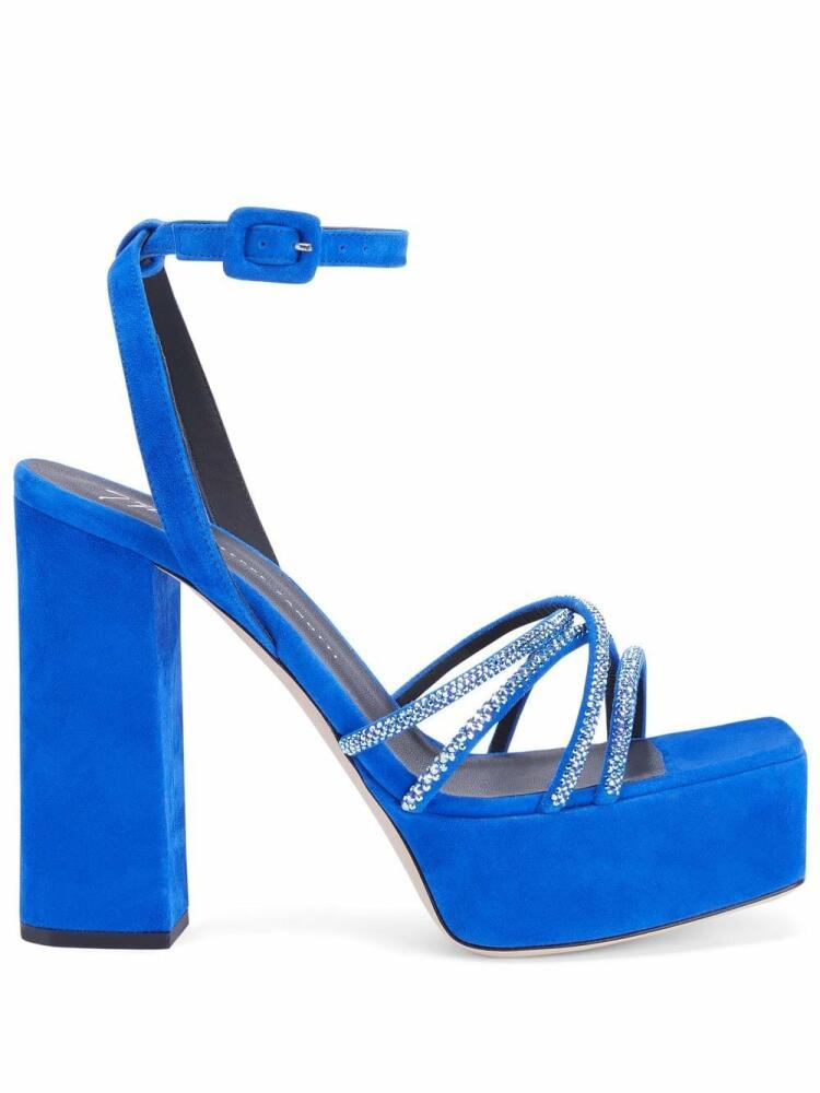 Giuseppe Zanotti Arhama embellished platform sandals - Blue Cover