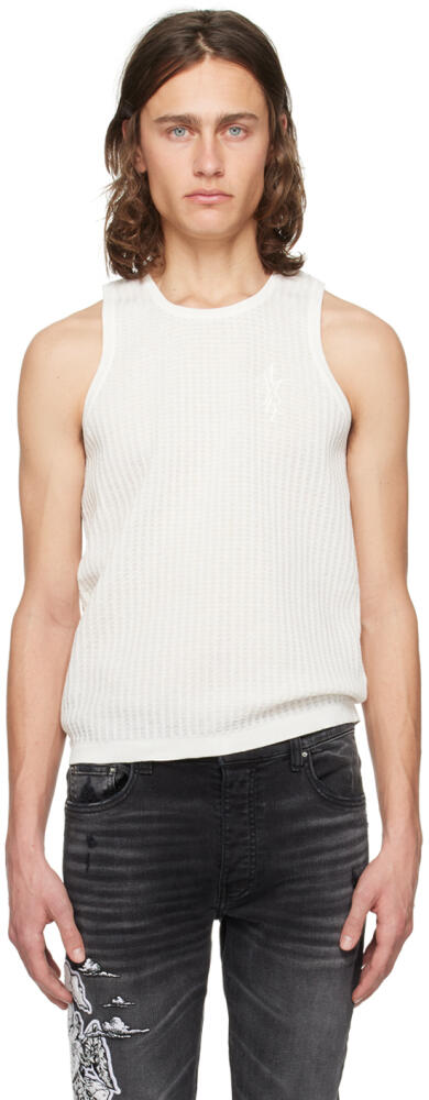 AMIRI White Waffle Tank Top Cover