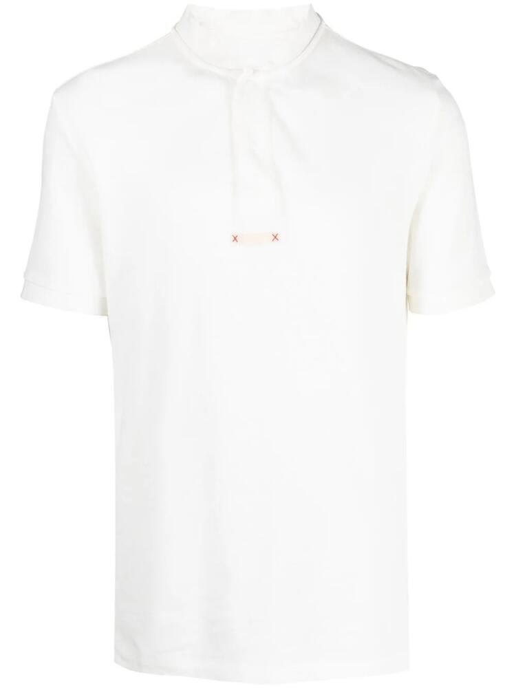 Maison Margiela collarless polo shirt - White Cover