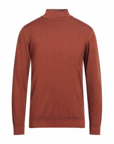 Daniele Fiesoli Man Turtleneck Rust Merino Wool Cover