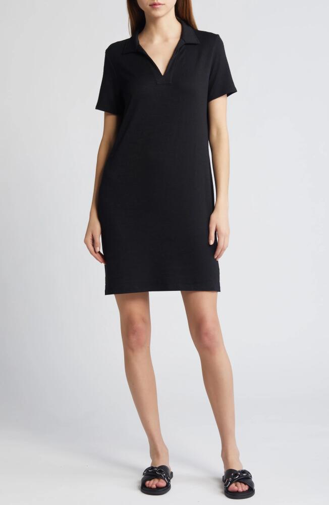 rag & bone The Knit Polo Minidress in Black Cover