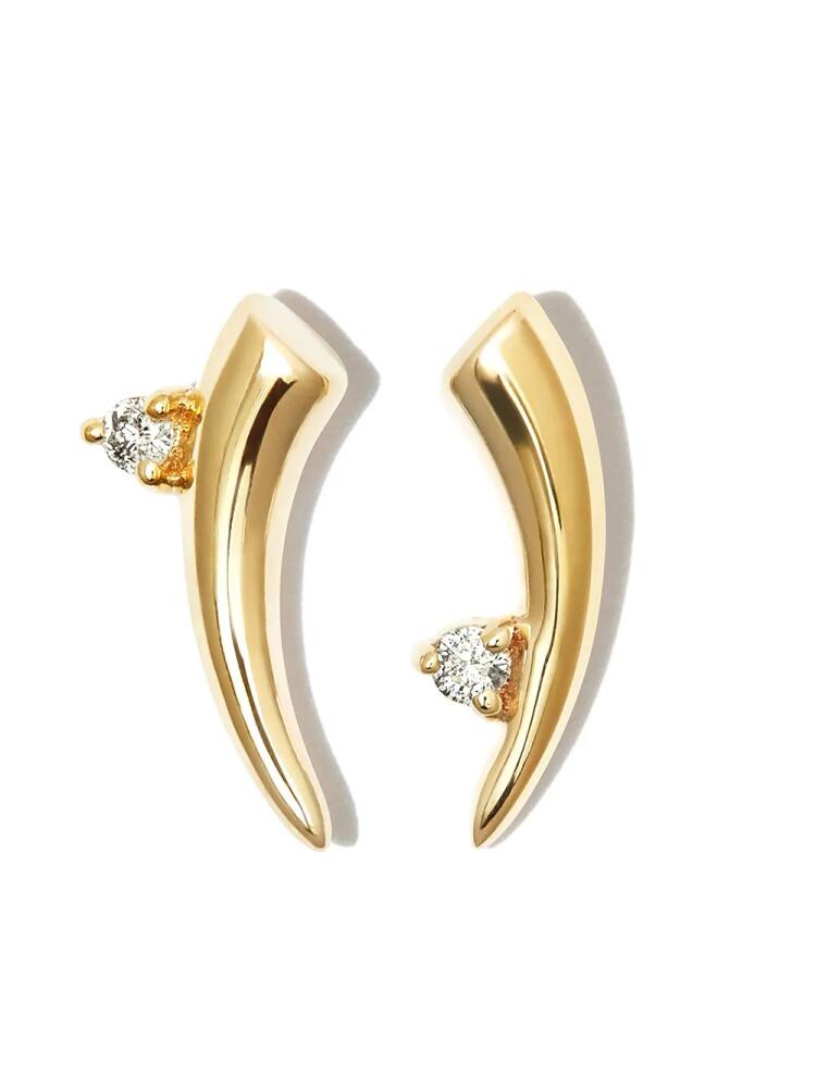 Adina Reyter 14kt yellow gold thorn diamond stud earrings Cover