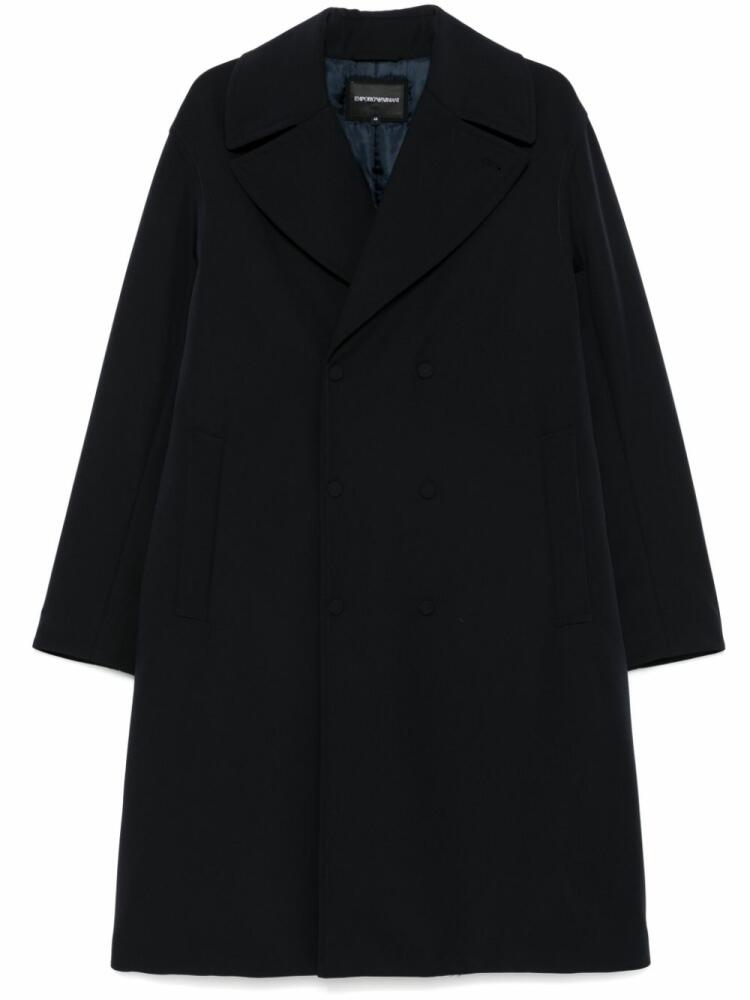 Emporio Armani double-breasted coat - Blue Cover