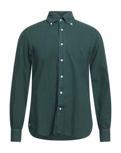 Dandylife By Barba Man Shirt Dark green Size 15 ¾ Cotton Cover