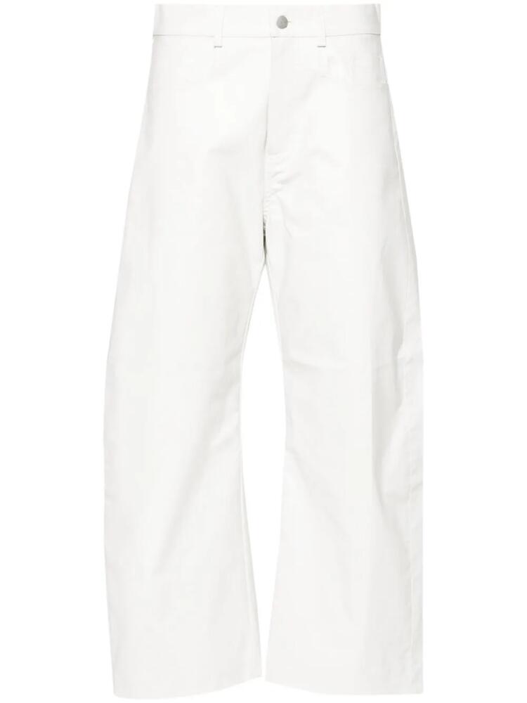 KASSL Editions textured straight trousers - White Cover