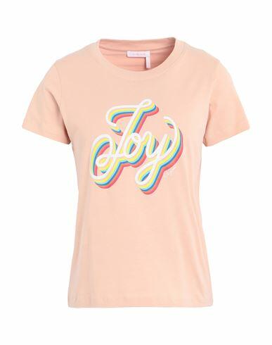 See By Chloé Woman T-shirt Apricot Cotton Cover