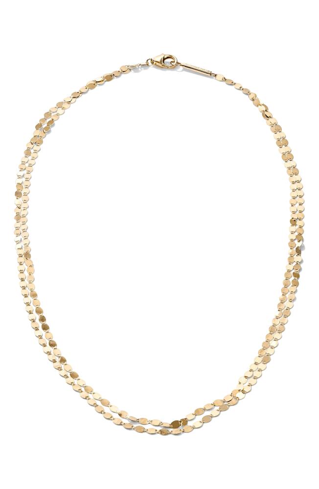 Lana Double Strand Petite Nude Choker in Yellow Gold Cover