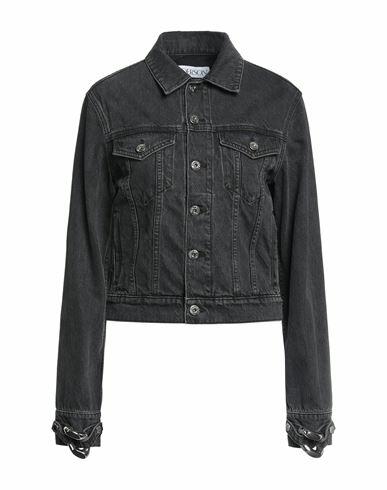 Jw Anderson Woman Denim outerwear Black Cotton Cover