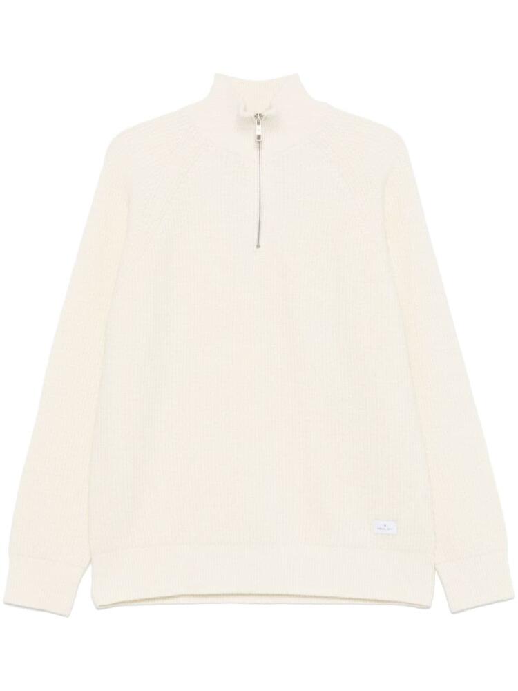 Manuel Ritz half-zip rib sweater - White Cover