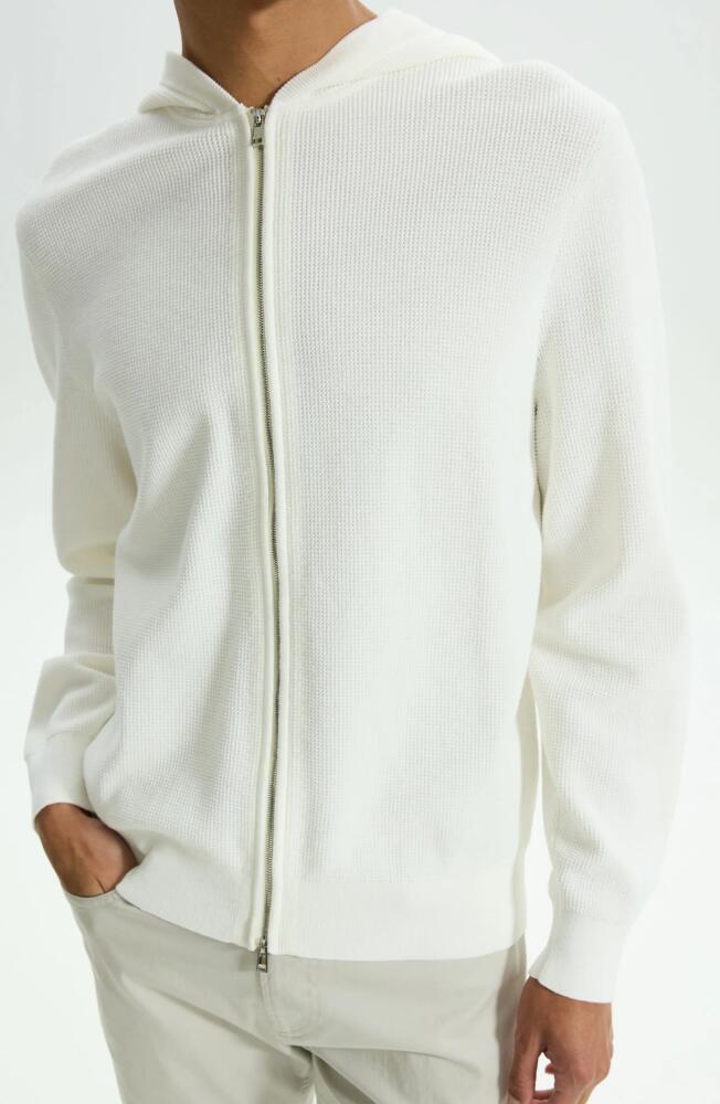 Theory Myhlo Cotton Blend Hoodie in Ivory Cover