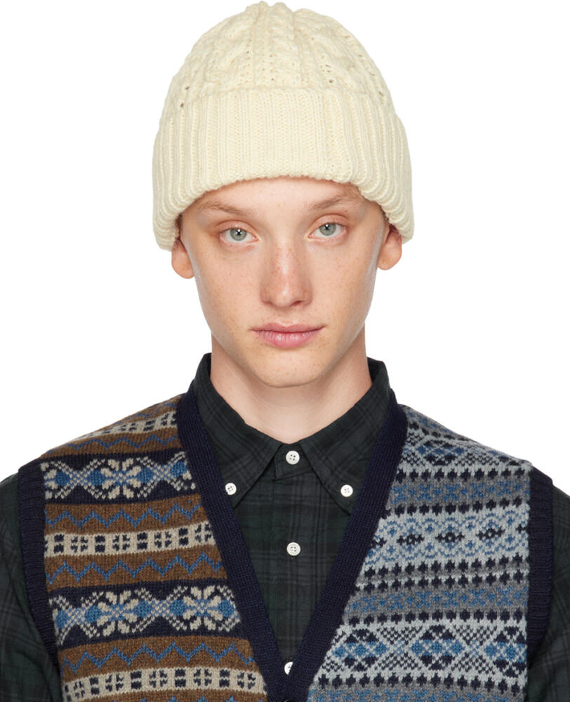 BEAMS PLUS Off-White Watch Beanie Cover