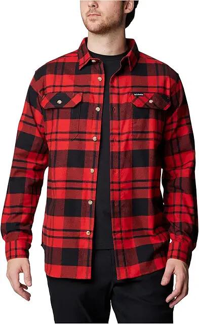 Columbia Flare Gun Stretch Flannel (Sail Red River Crossing Plaid) Men's Long Sleeve Button Up Cover