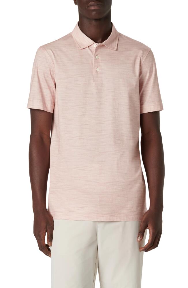 Bugatchi Victor OoohCotton Print Polo in Coral Cover