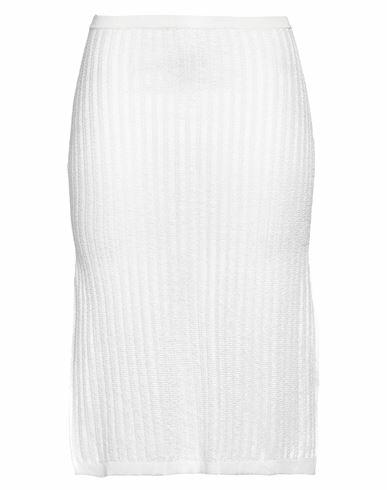 Roberto Collina Woman Midi skirt White Polyester Cover