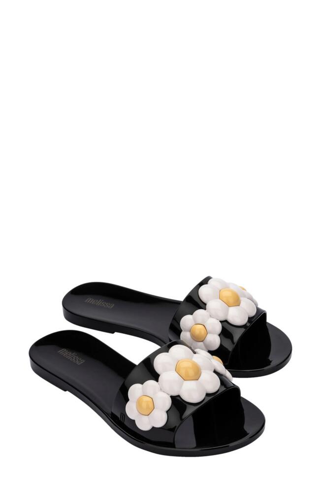 Melissa Babe Spring Slide Sandal in Black/White Cover