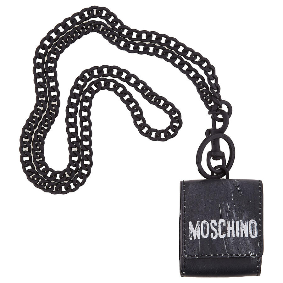 Moschino Black Abstract-Print Airpod Case Cover