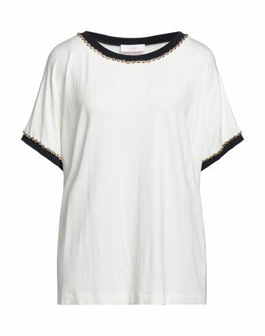 Clips More Woman T-shirt White Viscose, Elastane Cover