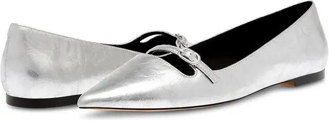 Steve Madden Luvey (Silver Leather) Women's Flat Shoes Cover