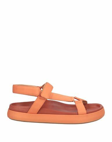 Ulla Johnson Woman Sandals Orange Textile fibers Cover