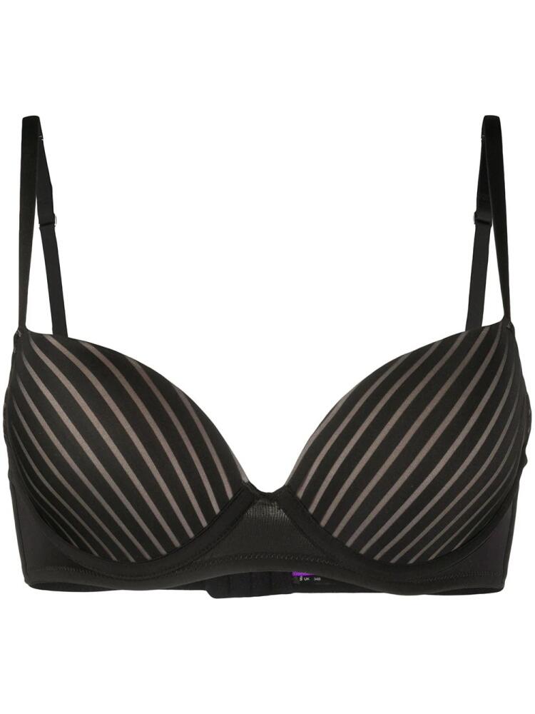 Maison Close striped push up bra - Black Cover