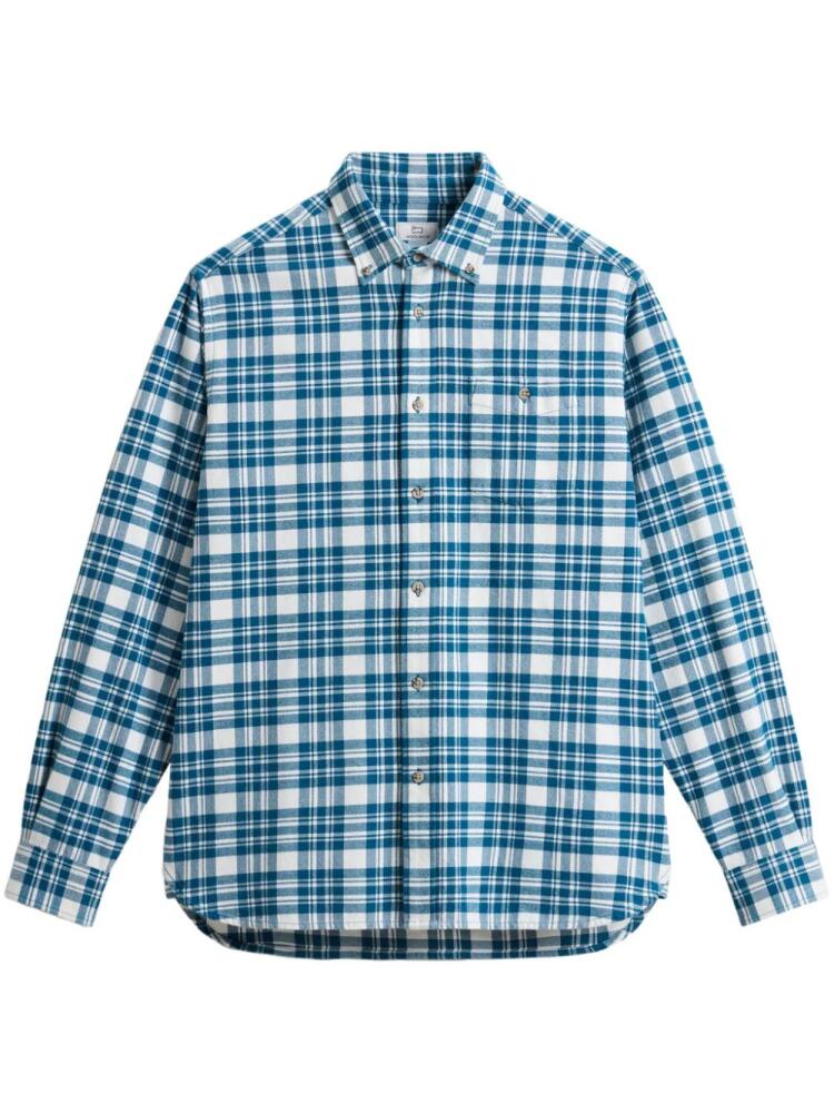 Woolrich check pattern flannel shirt - Blue Cover