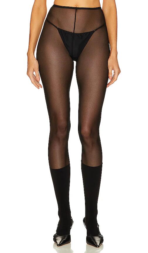 Norma Kamali Boot High Legging With Footsie in Black Cover