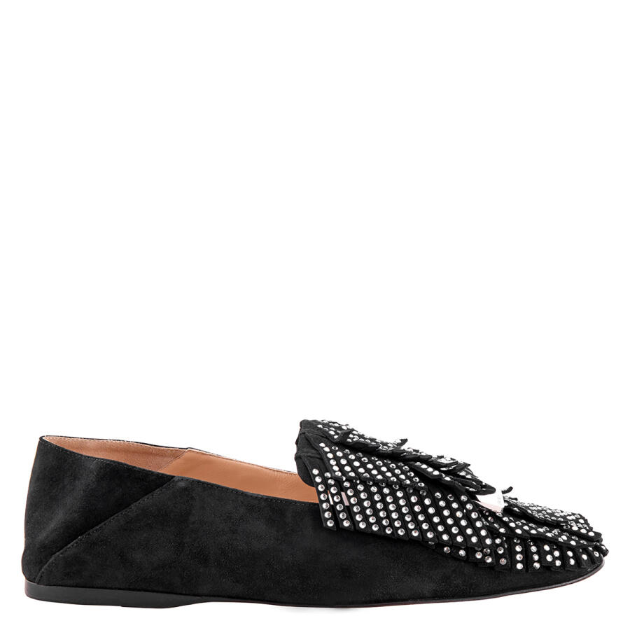 Sergio Rossi Ladies Crystal Embellished Fringed Loafers Cover