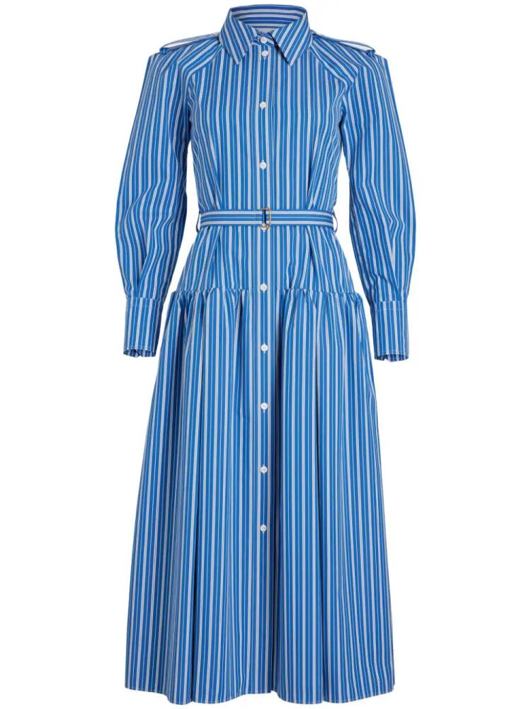 Patou striped maxi shirt dress - Blue Cover