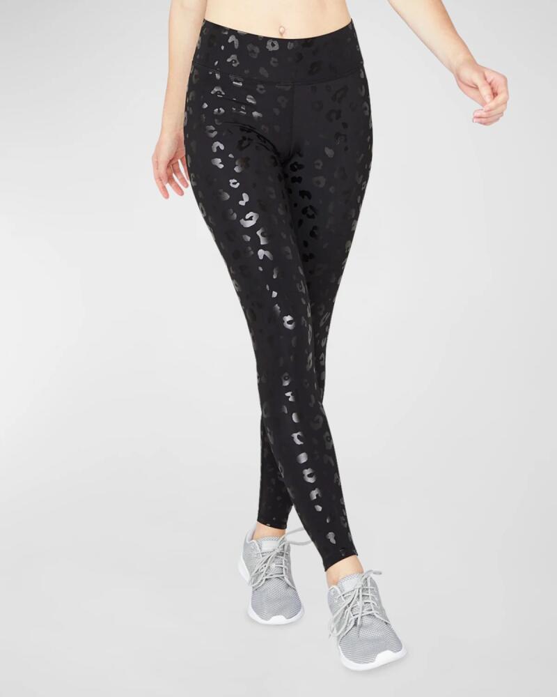 Terez Black Cheetah Foil UpLift Leggings Cover