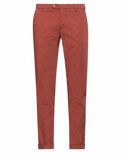 Betwoin Man Pants Brick red Cotton, Elastane Cover