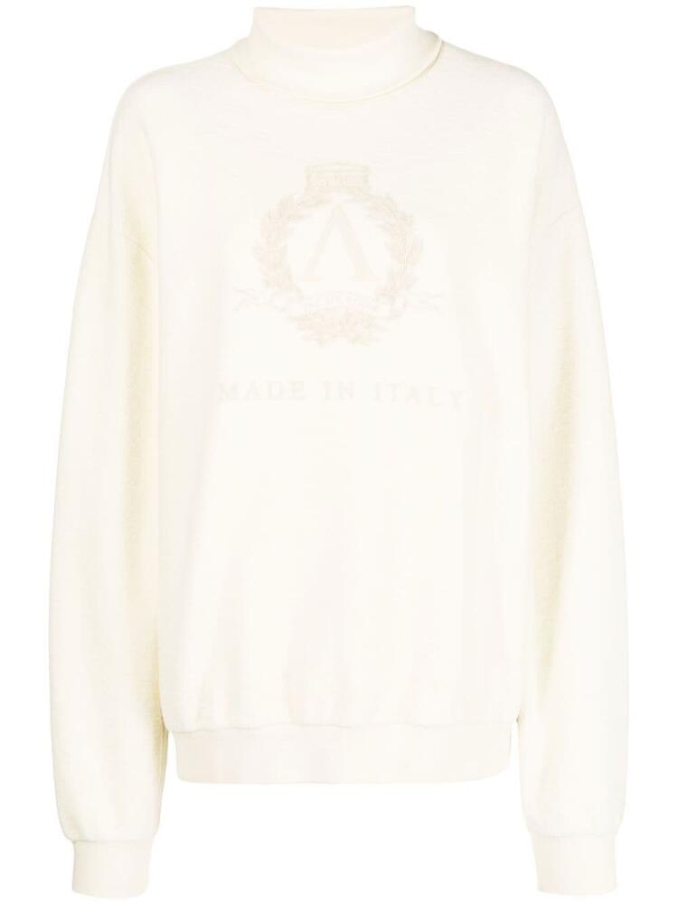 Aries logo-print roll-neck sweatshirt - Neutrals Cover