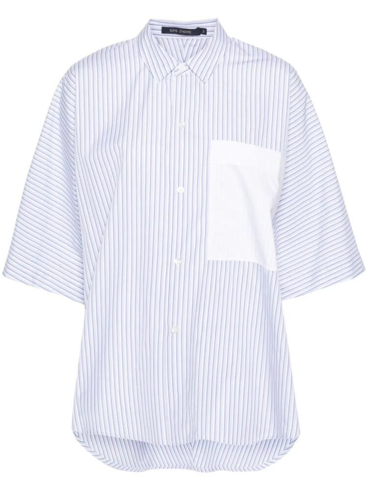 Sofie D'hoore striped cotton shirt - White Cover