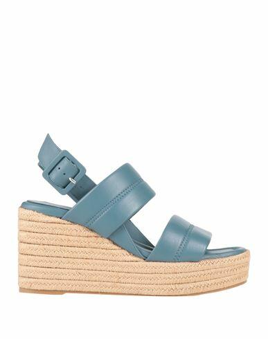 Equitare Woman Espadrilles Pastel blue Leather Cover